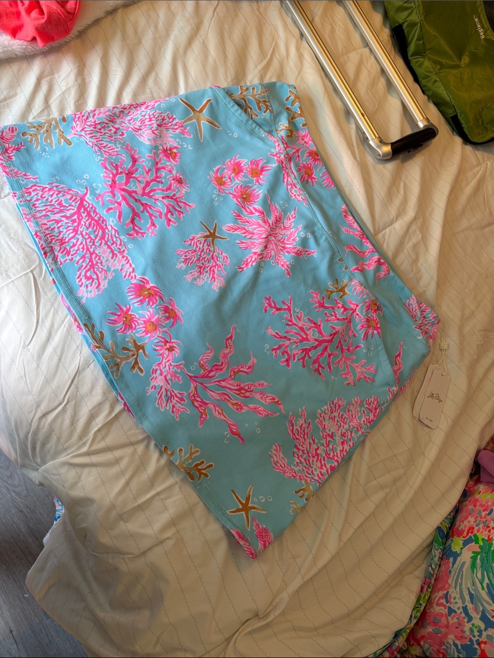 Lilly Pulitzer Blue & Pink Coral Print Skort